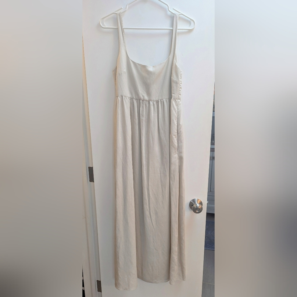 Zara Elegant Cream Maxi Dress